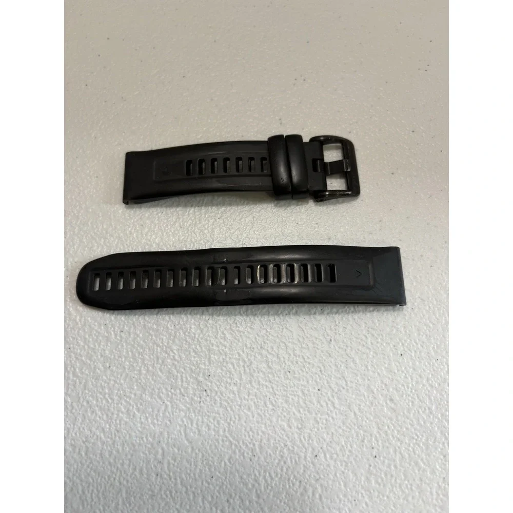 Garmin Original Quickfit 22 Black Watch Band Silicone Strap With Loops OEM